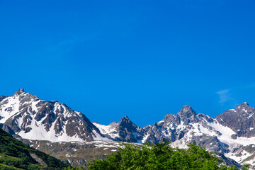 Fototapeta na wymiar Alpin scenery near Silvretta-Hochalpenstraße