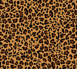 Vector leopard print, repeat print, trendy modern cat texture.