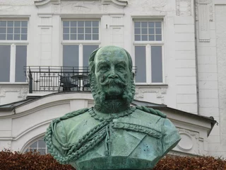 Cercles muraux Heringsdorf, Allemagne Wilhelm I. von Preussen - Statue in Heringsdorf auf Usedom