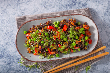Black rice salad