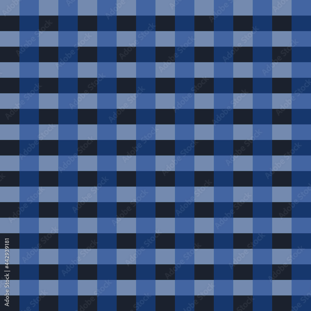 Poster blue tartan. seamless textured squares. vector and plaid.