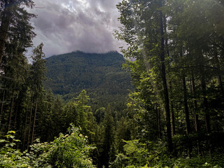 clouds over mountain