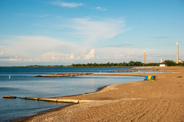 The Toronto Beaches seen at the start of a sunny June morning.  NB: These are Blue Flag Beaches