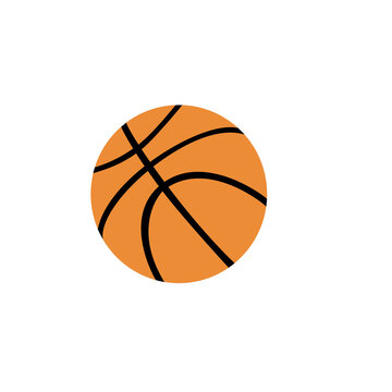 Silhouette icon sport basketball ball.
