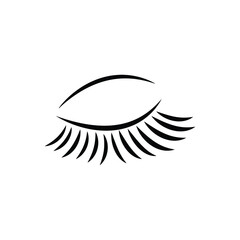 eyelashes logo icon design template vector