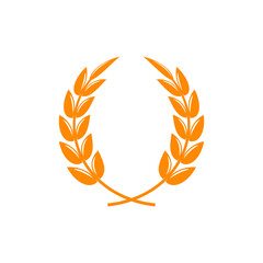 rice and wheat logo icon design template vector