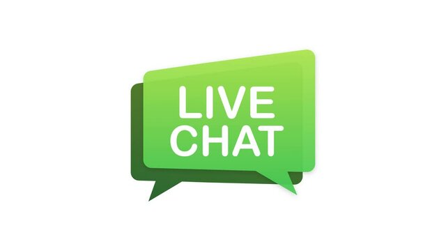 live chat speech bubbles concept. Motion graphics.
