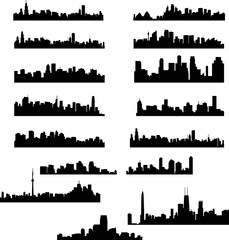 Obraz premium City skylines collection - vector