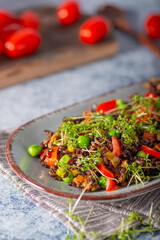 Black rice salad