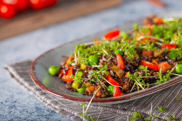 Black rice salad
