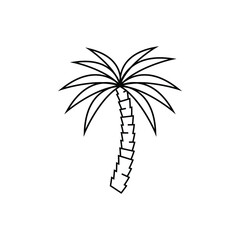 coconut logo tree icon design template vector
