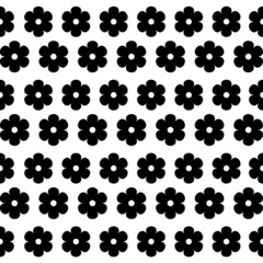 Flower vector pattern isolated on white background.