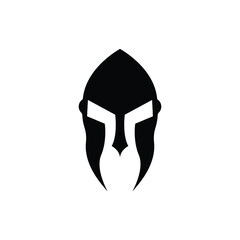 spartan helmet logo icon design template