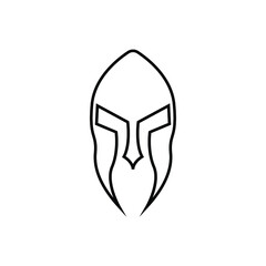 spartan helmet logo icon design template