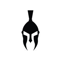 spartan helmet logo icon design template