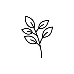 leaf branch logo icon design template vector