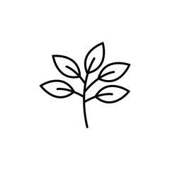 leaf branch logo icon design template vector