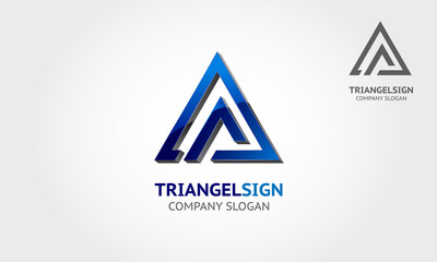 Triangel Sign Vector Logo. A great and simple logo template.