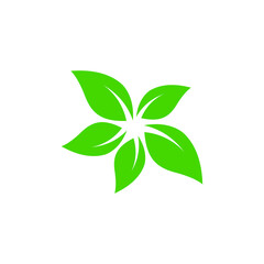 leaf logo icon design template vector