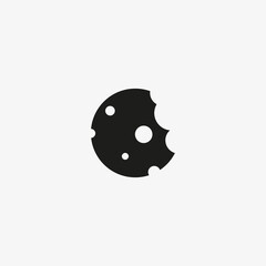 Cookie icon for food and culinary UI design of websites, mobile apps.