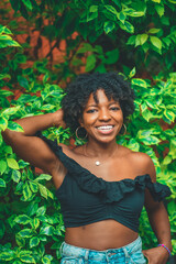 portrait of a  black girl smiling 