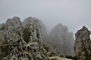 Kampenwand im Nebel