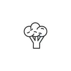 isolated broccoli sign icon, vector illustration