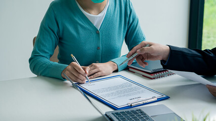office job interview Highlight tips for writing a resume. Employers review resumes for skilled...