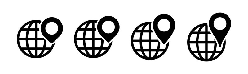 Modern vector graphic of map icon set