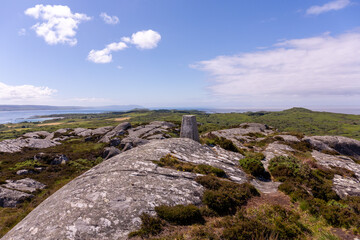 Summit of Creag Bhan on the Isle of Gigha, Scotland, UK