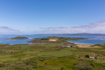 Fototapeta na wymiar View of the north of the Isle of Gigha, Scotland, UK