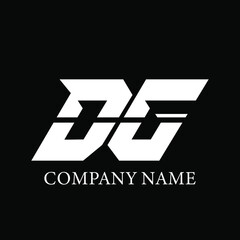 Obraz premium DG Logo Design Vector Template. DG Letter Logo Design.