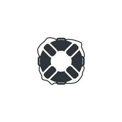 Fototapeta premium isolated lifebuoy sign icon, vector illustration