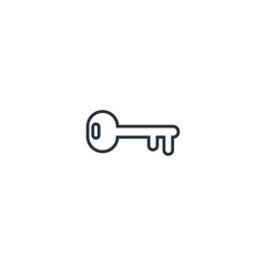 isolated key sign icon, vector illustration