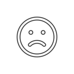 Sad smile line outline icon