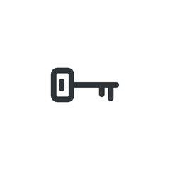 isolated key sign icon, vector illustration