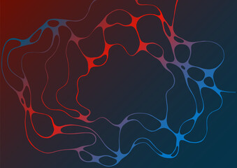 Abstract electromagnetic field fluid vector background.