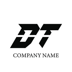  DT  Logo Design Vector Template. DT Letter Logo Design.
