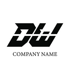  DW Logo Design Vector Template. DW Letter Logo Design.