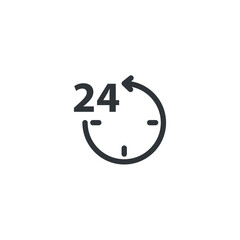 isolated clock sign icon, vector illustration