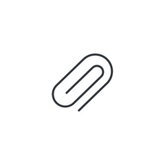 isolated paperclip sign icon, vector illustration