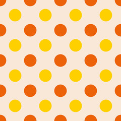 Red and yellow polka dots on a pink background for use in web design