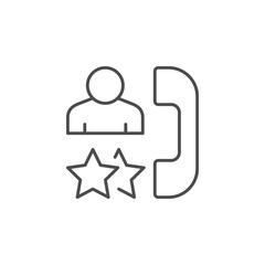 Phone survey line outline icon