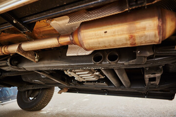 View from the bottom of a car