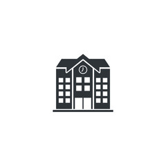 school icon, isolated school sign icon, vector illustration