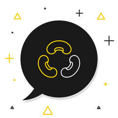 Line Beans icon isolated on white background. Colorful outline concept. Vector