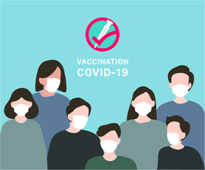 Time to Vaccinate. Corona Virus, Covid-19 vaccination awareness concept.