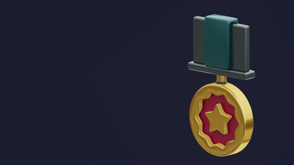 gold medal 3d render