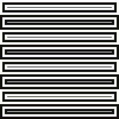 Horizontal black and white layers. Vector.