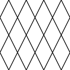 Seamless vector pattern with black line rhombuses